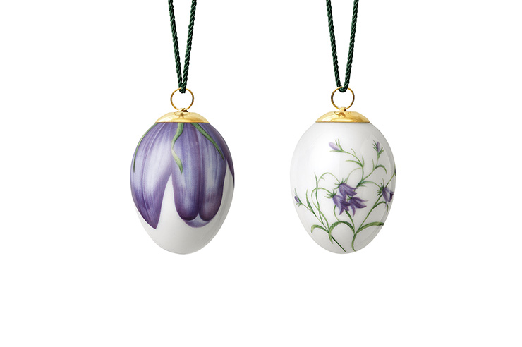Easter Egg - Bellflower & Bellflower petals